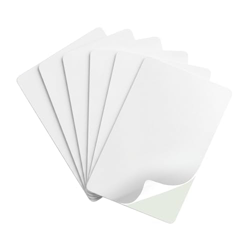Bodno CR80 Mylar Adhesive Backed PVC Cards — 10 Mil Stickyback Overlay for Clamshell Proximity Cards | Printable, Peel & Stick | ID Badges, Access Control [100 Pack]
