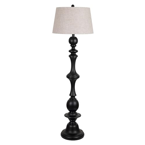 JONATHAN Y Taylor Candlestick Floor Lamp 67", Black