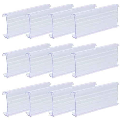 Sign holder, Shelf Labels 90pcs Clear Transparent Label Holders for Wire Baskets Refrigerator Storage Organization Price Signs