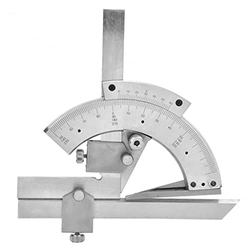 TEOYETTSF Carbon Steel Universal Bevel Protractor 0-320 Degree Accuracy Angle Measuring Ruler Tools Accuracy of 0.02
