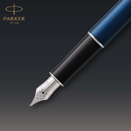 PARKER Sonnet Fountain Pen, Blue Lacquer with Palladium Trim, Medium Nib (1945364)