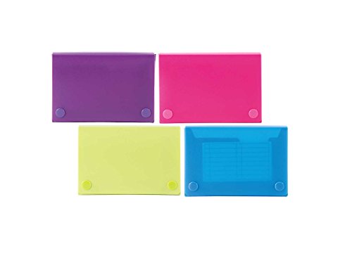 Universal Index Card Case, 3.5"x5.25"x1.5", 5-Removable Index Tabs, 1-Index Card Pocket, Opaque, Assorted Pack of 72 (50656-2027)