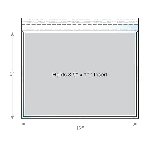 EnvyPak 9 x 12 Clear Booklet Envelopes, 4.5 Mil Heavy Duty Polypropylene, Peel & Reseal Adhesive, USPS Approved Materials, Crystal Clear Catalog Mailer, Fits 8.5 x 11 Inserts, Made in USA
