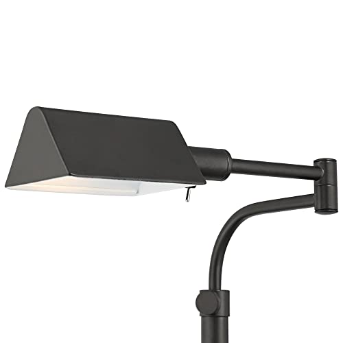 Keegan Dark Bronze Adjustable Swing Arm Pharmacy 54" Tall Floor Lamp