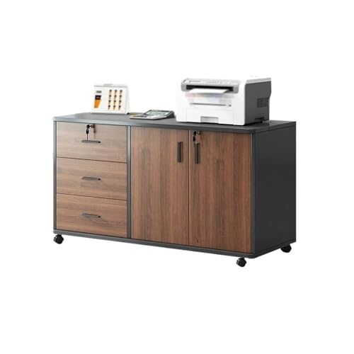 XJOYSL7921 File Cabinets ﻿ Mobile Storage Cabinet Printer Placement Filing Low Drawer Multi-Layer Organizer with Door Vertical File Cabinets(Natural)