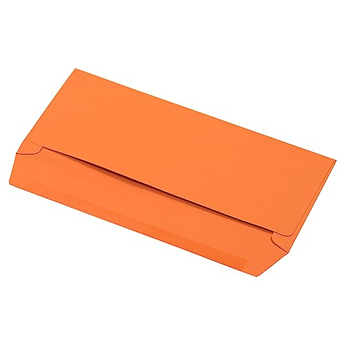 JAM PAPER #10 Business Colored Window Envelopes - 4 1/8 x 9 1/2 - Orange Recycled - Bulk 1000/Carton
