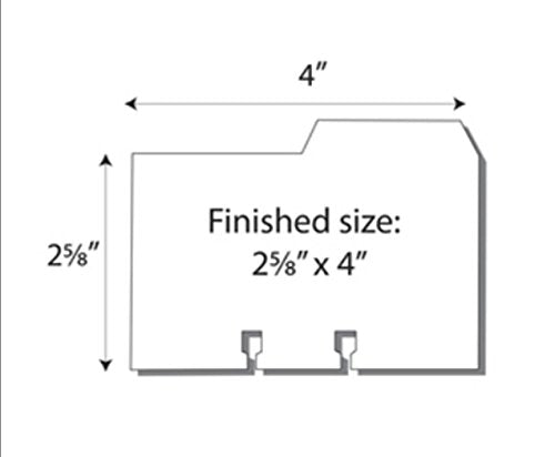 Print-Ready Rotary File Cards (2-5/8" x 4" w Right Tab), 8-UP on 8-1/2" x 11" White 67lb Vellum Paper - 250 Sheets (2,000 File Cards)