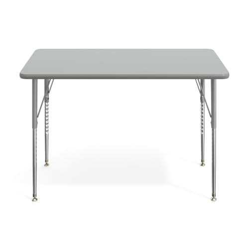 Flash Furniture 48" x 24" Adjustable Activity Table, Gray, Standard Legs