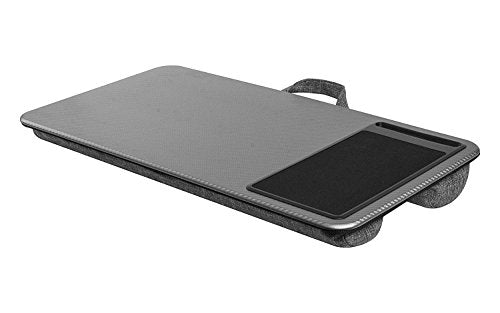 LAPGEAR Home Office Lap Desk – Silver Carbon, Fits 15.6” Laptops