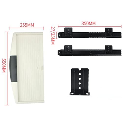 SDVantage Under Desk Keyboard Tray Abs Pull Out Platform Computer Drawer 22Inch Black Keyboard Drawer Slide-Out Desk Extender for Organizer Office，White-55Cm+3.5