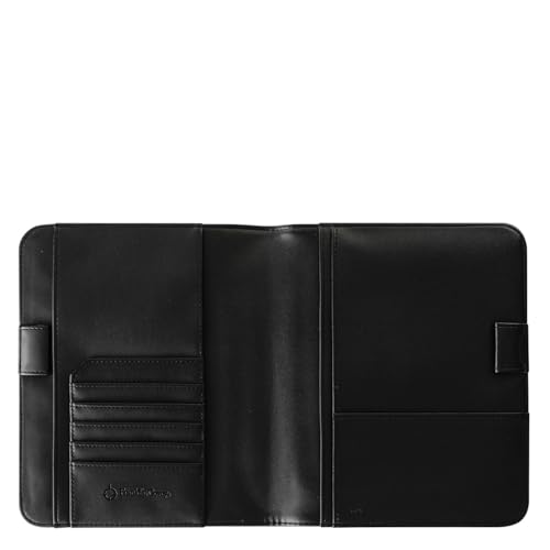 FranklinCovey - FC Basics Wide Cover for Wire-Bound FranklinCovey Planners | Simulated Leather - Open Cover (Classic, Black)