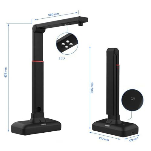 23MP Document Camera Scanner, A2 Large Format Book Scanner
