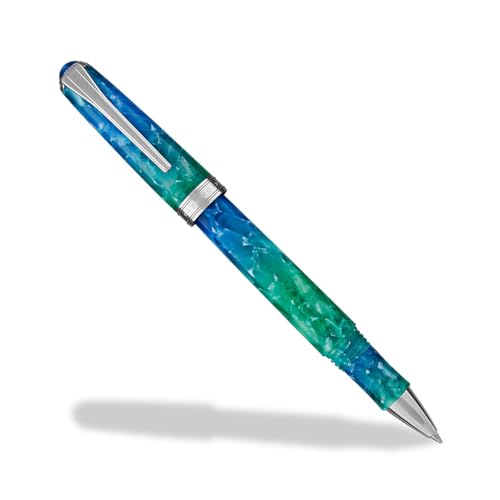 Levenger True Writer Classic Green Grotto Rollerball Pen – Premium Smooth Writing Instrument, Elegant Design for Professionals & Writers