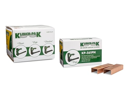 Klinch-Pak C-3/4 Carton Staple 1-1/4 inch Crown with 3/4 inch Leg Length, 4000 per case - SIM CC34, C34 or JK561, Ideal for Wood and Sheet Metal Projects in Construction, DIY and Office/Retail
