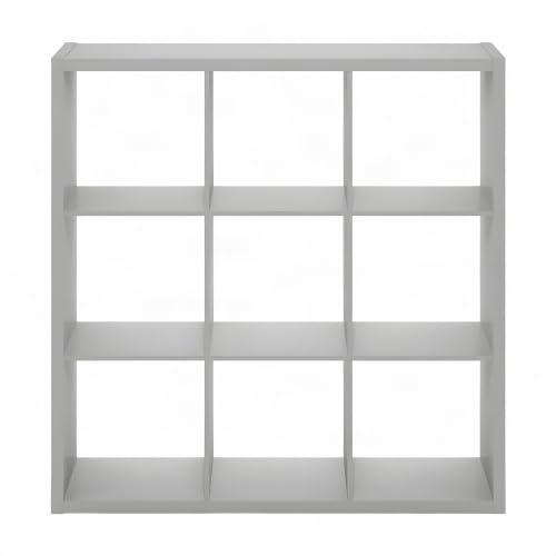 Furnifact Engineered Wood 9-Cube Shelving Unit with Open-Back Design