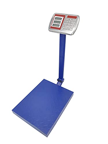 660 Lbs Platform Scale 16X20 Flat Bed with Price Cost Calculator, Floor Heavy Duty Folding Scale, High-Definition LCD Display, Luggages Packages Meat Produce Feed Product Weight 19 Lbs 15306NEW-NF