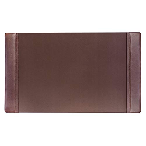 Chocolate Brown Leather Desk Pad w/Calendar, 34 x 20
