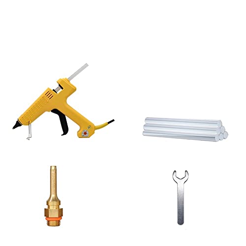 LIBODD Hot Glue Gun Professional 250W Hot Melt Glue Gun Adjustable Temperature High Power Silicone Gun Set Using 11MM Glue Stick 2.0MM Copper Nozzle for DIY Arts, Crafts and Quick Repairs(Set-3)