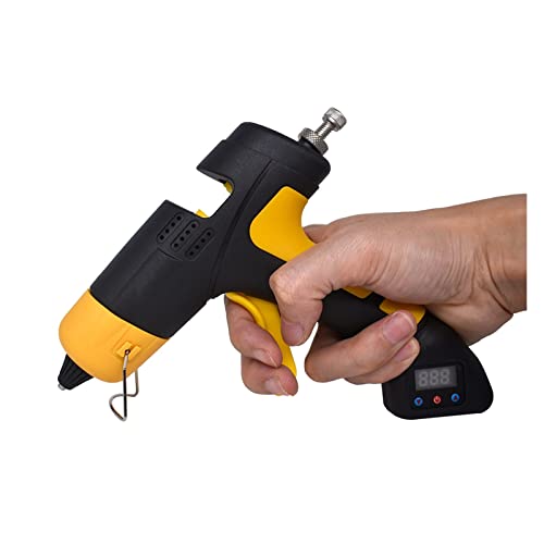 Hot Glue Gun, Hot Silicone Gun, Melt Glue With Cordless Lithium Battery, 60w, Digital Display, Adjustable Temperature, Use, 7mm Rod, Rep Tool,cordless hot glue gun(Set-1)