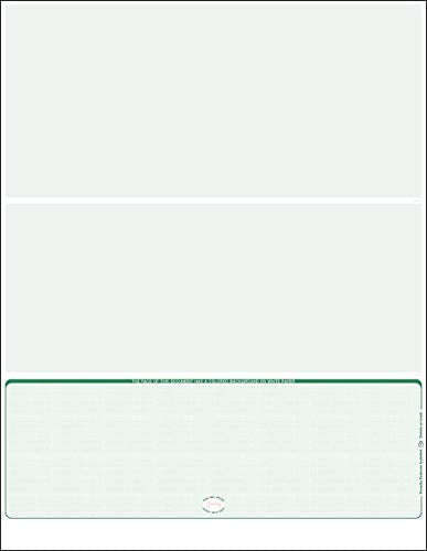 1000 Green- Linen Laser Check Stock, (Check at Bottom) Blank Laser Checks, Laser Check, Bank Checks, Business Checks, or Personal Checks