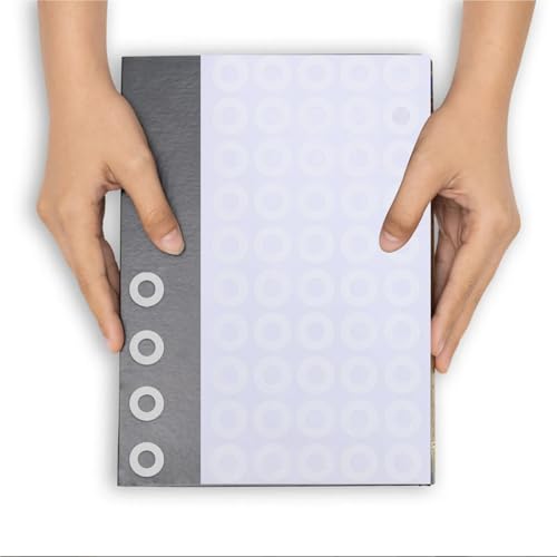 Hole Reinforcement Stickers 2000Pcs Hole Reinforcement Stickers Round Self Adhesive PVC for Paper Hole Protection School Office Binder Waterproof