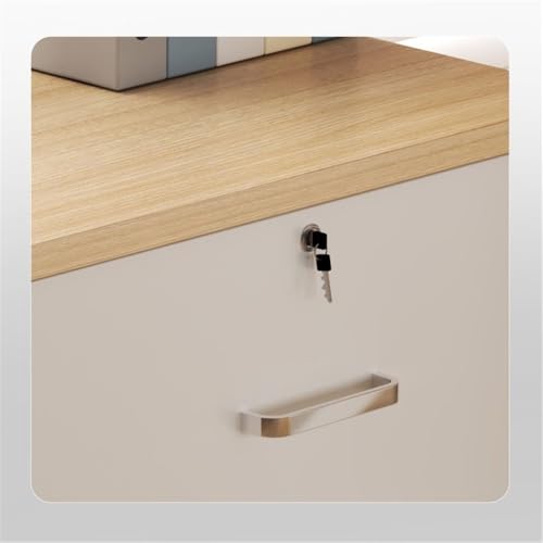 FYorbitH Filing Cabinet Wooden Thickened Under-Desk Filing Cabinet Movable Office Simple Lockable Storage Cabinet Bedroom Bedside Cabinet Drawer Cabinet(Multi-Colored)