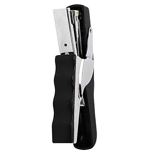 KLJUHGTR Clip-On Stapler for 20-Page Heavy-Duty Desktop for Office Staplers (Black)