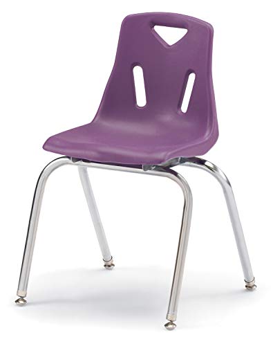Jonti-Craft Berries 8148JC1112 Stacking Chair with Chrome-Plated Legs, 18" Height, Navy