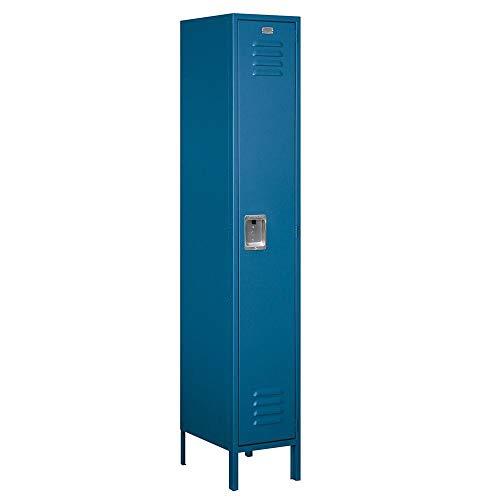 Salsbury Industries 51168BL-U Single Tier 15-Inch Wide 6-Feet High 18-Inch Deep Unassembled Extra Wide Standard Metal Locker, Blue