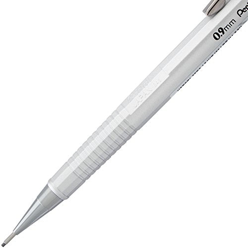 Pentel Sharp Mechanical Pencil, (0.9mm), Metallic Silver Barrel, Box of 12 (P209Z)