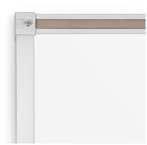 Best-Rite Classroom Deluxe Porcelain Steel Dry Erase Whiteboard, 3 x 5 Feet Magnetic Markerboard with Aluminum Trim & Map Rai (202AE-25)