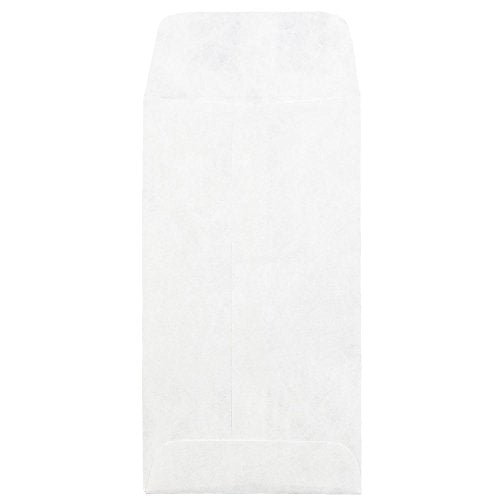 JAM PAPER #7 Coin Tyvek Tear-Proof Open End Envelopes - 3 1/2 x 6 1/2 - White - 250/Pack