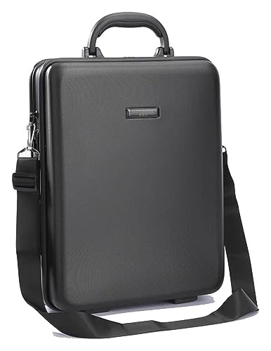 ABS Shoulder Password Box Vertical Portable Laptop Case Briefcase Document Case Medical Case Cash Suitcase（Color: Black） (Color : Black, Size : 15in)