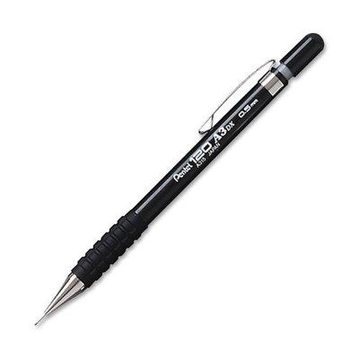 Pentel Sensi-Grip Automatic Pencil, 0.5mm, Black Barrel, Box of 12 (A315A)