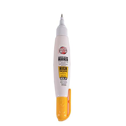 Super Met-Al Squeeze Action Metal Tip High Temperature Marker (Yellow) - 12 PACK