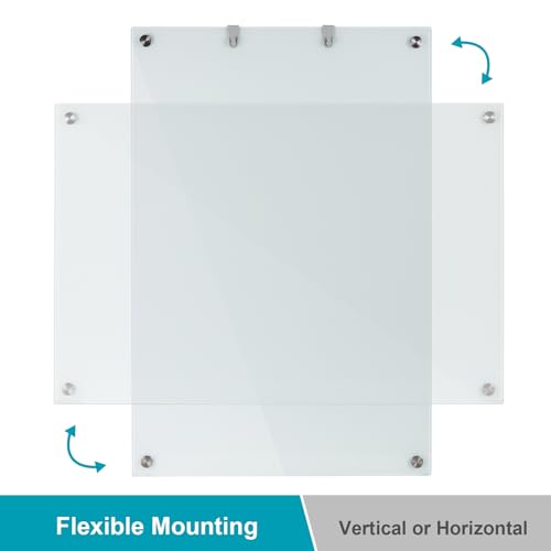 Wingwise Glass Dry Erase Board, 36 x 24 Inches Magnetic Glass Whiteboard