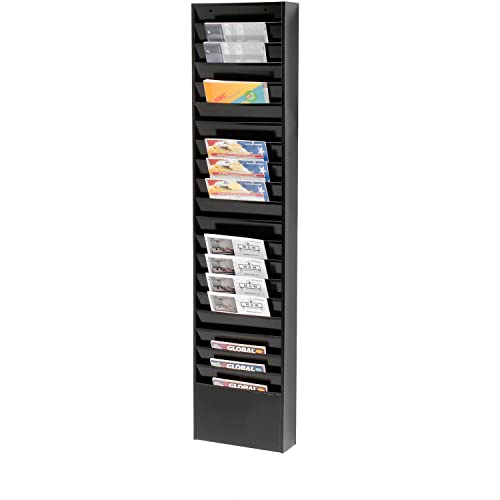 Global Industrial Steel Medical Chart Hanging Wall File Holder, 20 Pockets