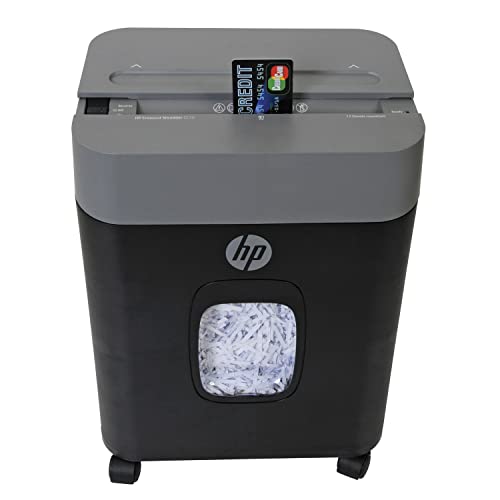 HP - Cross Cut Paper Shredder, 12-Sheet Capacity with Pullout Basket