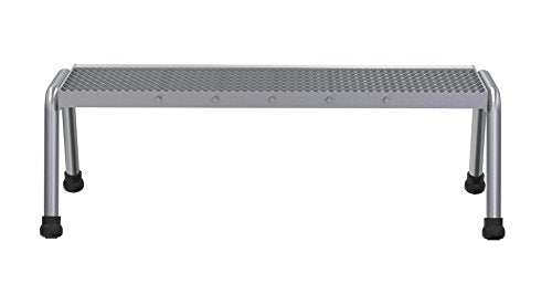Vestil SSA-1W Aluminum 1 Step Wide Stand 500 Lb. Capacity Silver