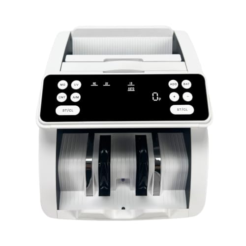 GAZOGJ Money Counter, Portable Commercial Bill Counter with 1-999 Custom Preset Batching, 1 Pack