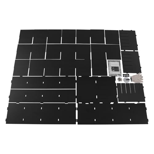 MhdunueSK Mailbox for Classroom 24 Slots, Mail Sorter, Paper Organizer Storage, Mail Organizer for Home Library Office Classroom (Black, 24 Slots)