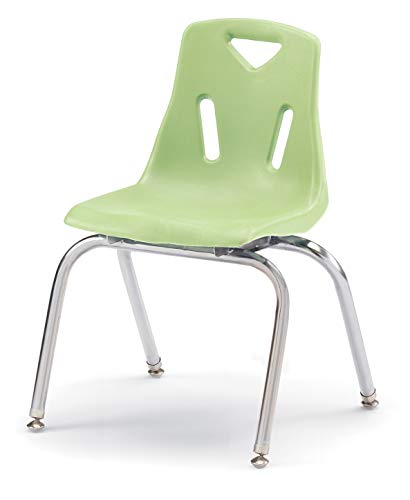 Jonti-Craft Berries 8146JC1130 Stacking Chair with Chrome-Plated Legs, 16" Height, Key Lime
