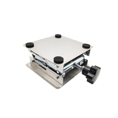 Mini Lifting Table 1pcs Lift Table Lab Plate Jack Scissor Stand Platform Router Workbench Laboratory Carpentry Tools(Stainless Steel)