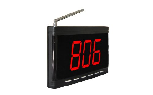 SINGCALL Wireless Restaurant Table Call System, 1 Display and 10 Bells