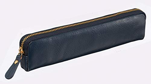 レイメイ藤井 Raymay Fujii NF2803K Pen Case, Pencil Case, Bloomsberry Leather Pen Case, Leather, Navy