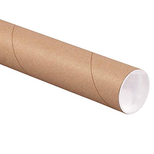 ProLine 4 x 36", .080" thick Kraft Heavy-Duty Mailing Shipping tubes with End Caps (1)