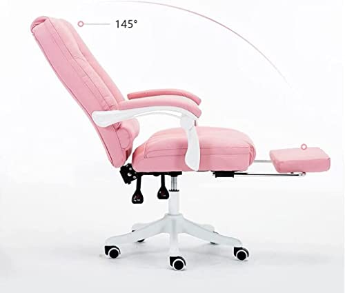 Rieort Office Chair Office Chair Height Adjustable Desk Chair S Shape Back Computer Chair Pu Leather Study Managerial Chairs Executive Chairs Comfortable