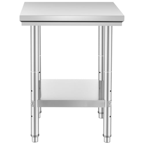 SUS201 Stainless Steel Prep Table 24x24 Workstation 700lb