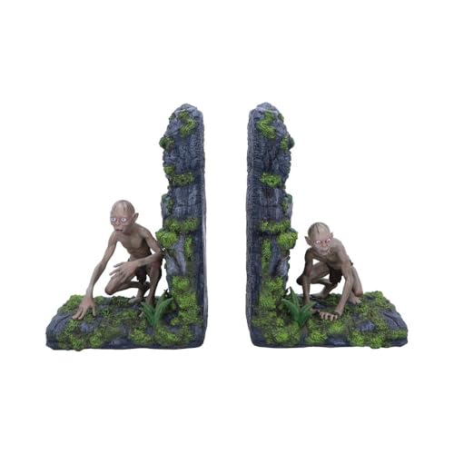 Nemesis Now Lord of the Rings Gollum & Smeagol Bookends, Iconic Tolkien Character Sculptures, Middle-Earth Home Decor, Official Collectible