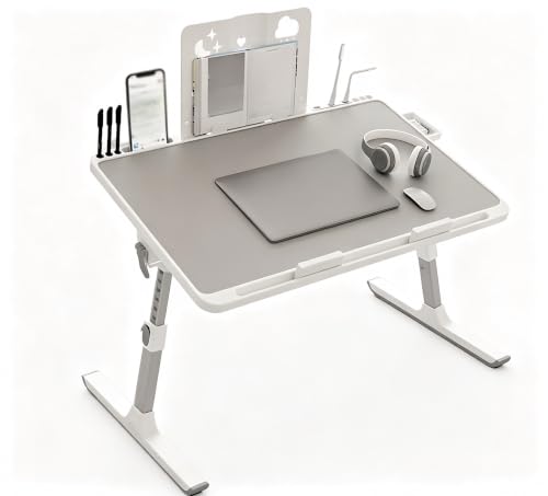 Foldable Portable Lap Table with Adjustable Angle and Height.